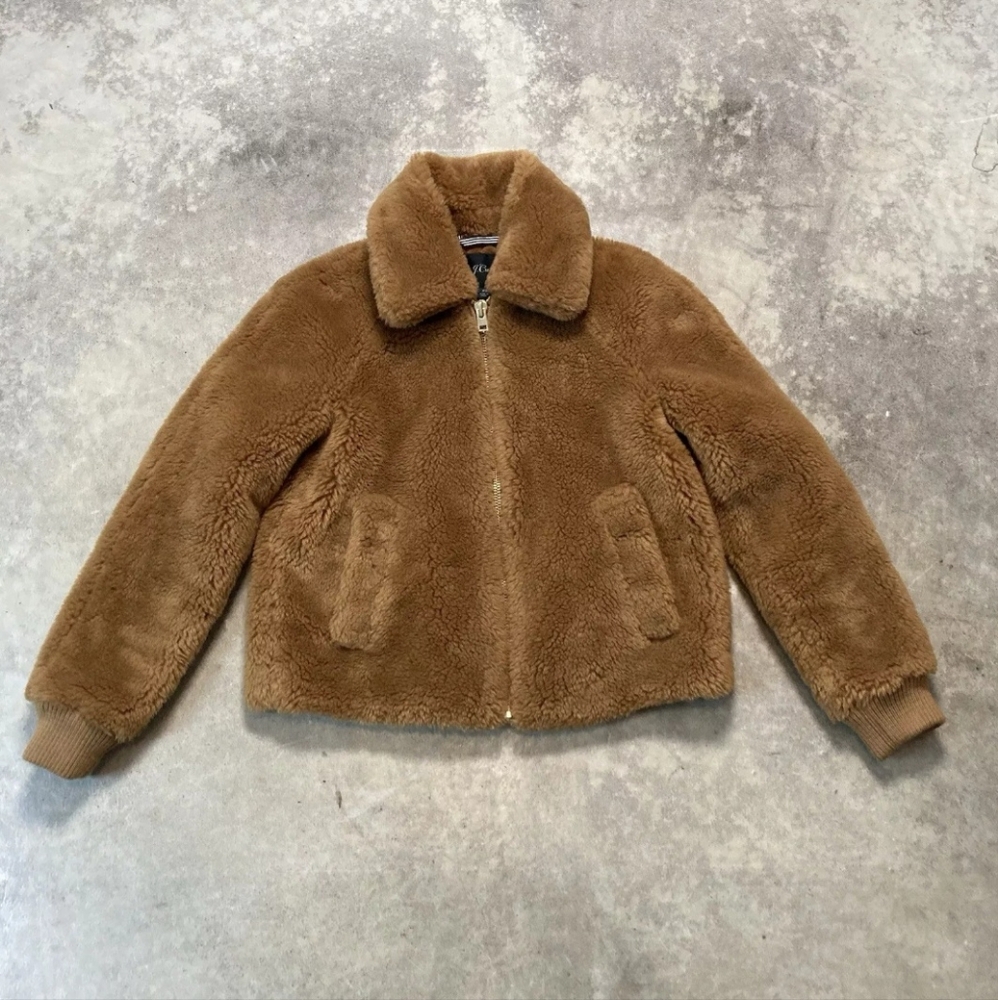 JCrew Sherpa Cropped Jacket!!